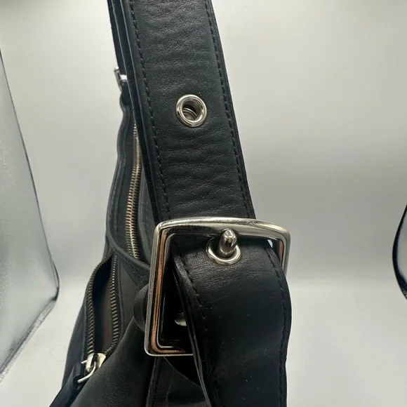 COACH Legacy Tassel Duffle Soft Leather Black Shoulder/Crossbody Bag 19889 - Picture 6 of 14